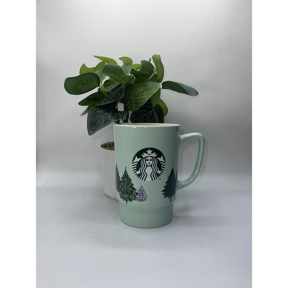 Starbucks Other - Starbucks 2020 Holiday Christmas Ceramic Coffee Mug Tall 20ozGreen Purple Trees